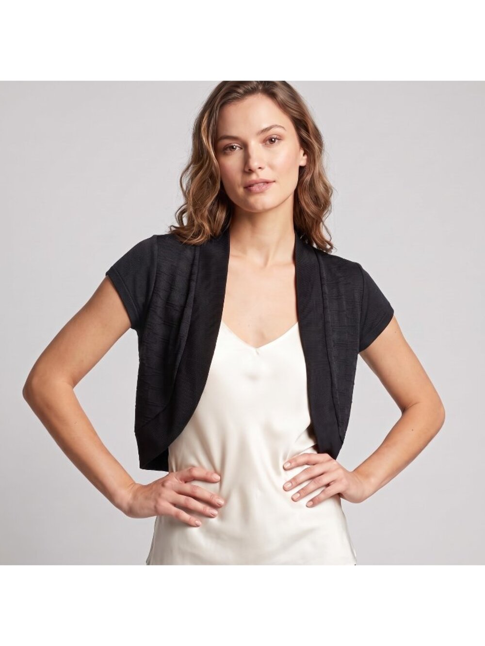 Absolutely Creative Worldwide Women's Open Front Cardigan Bolero Sweater size M